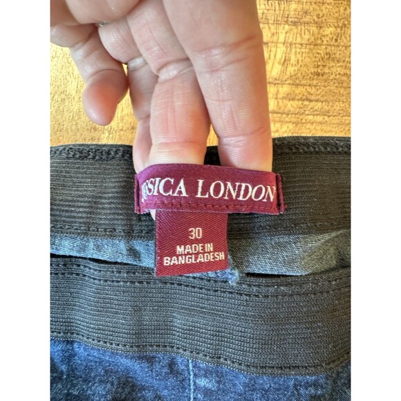 Jessica London Women's Pull On Straight Leg Jeans High Rise Elastic Waist Sz 30 - Picture 3 of 9